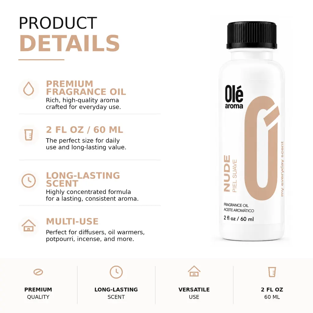 Ole Aroma Nude 2 oz fragrance oil product details and multi-use home fragrance applications