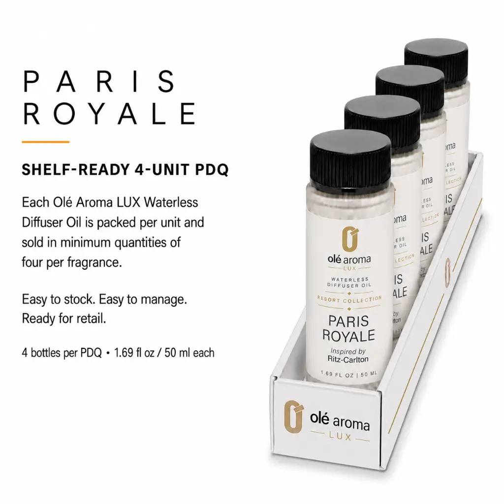 paris-royale-lux-resort-4-unit-pdq-wholesale-waterless-diffuser-oil-ole-aroma.webp