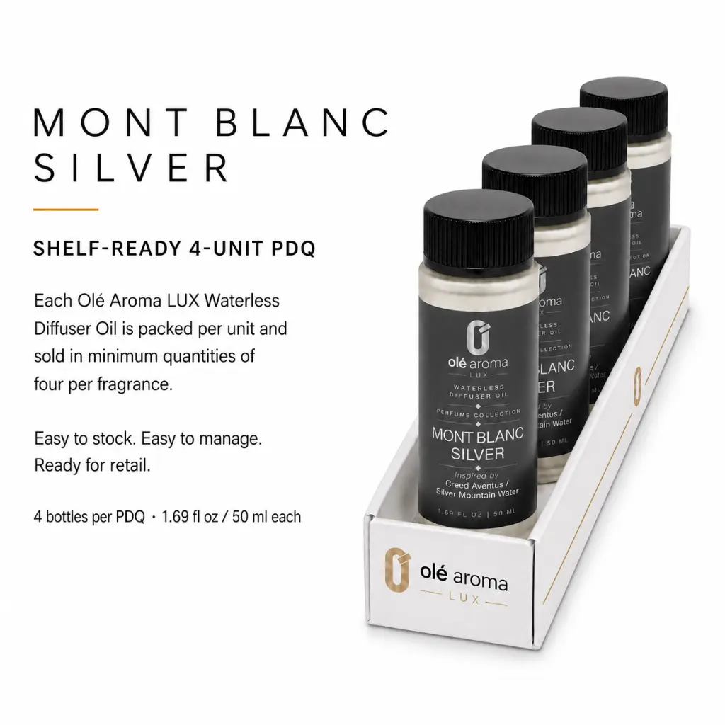 mont-blanc-silver-lux-4-unit-pdq-wholesale-waterless-diffuser-oil-ole-aroma.webp